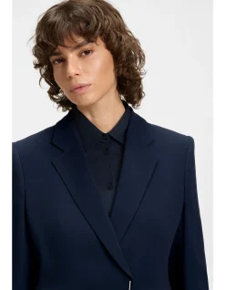 Slim-fit blazer with press-stud closure