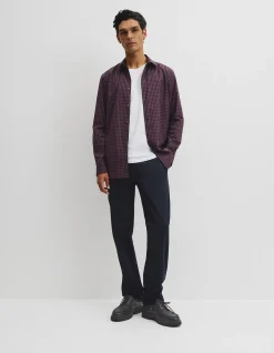 Slim Fit Cotton Check Shirt