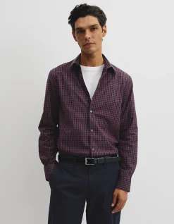 Slim Fit Cotton Check Shirt