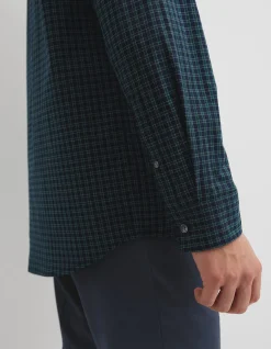 Slim Fit Cotton Check Shirt
