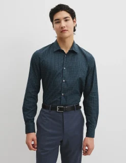 Slim Fit Cotton Check Shirt