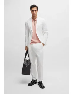 Slim-fit Jacket in Cotton-blend Seersucker