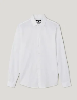 Slim Fit Long Sleeve Textured Dress Shirt