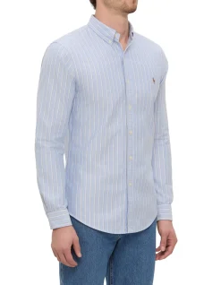 Slim Fit Striped Oxford Shirt