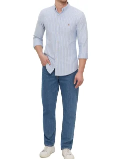 Slim Fit Striped Oxford Shirt