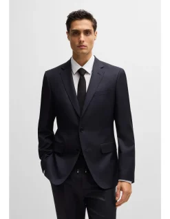 Slim-Fit Trousers in Virgin-Wool Serge