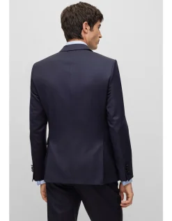 Slim-Fit Tuxedo Jacket in Virgin-Wool Serge