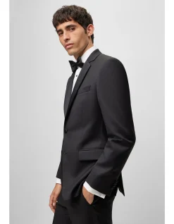 Slim-Fit Tuxedo Jacket in Virgin-Wool Serge