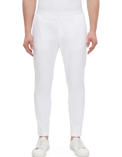 Slim Fit White Pants