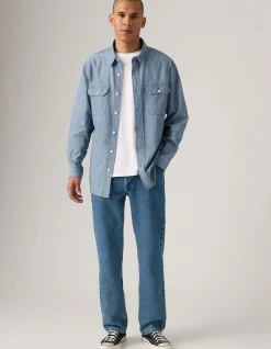 516 Slim Straight Light Wash Denim Jeans