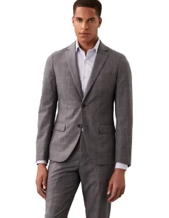 SLIM SUIT JACKET POW CHECK