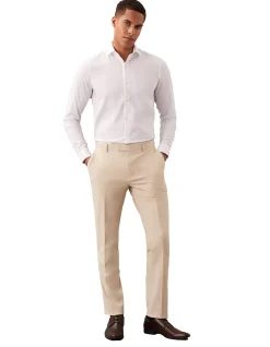 SLIM SUIT PANT SHARKSKIN SLUB