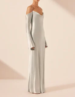 Sofia Off Shoulder Tie Maxi Dress