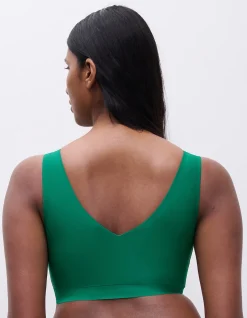 SOFT STRETCH V-NECK PADDED TOP