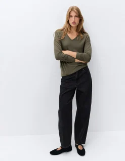 SOFT V-NECK LONG SLEEVE TEE