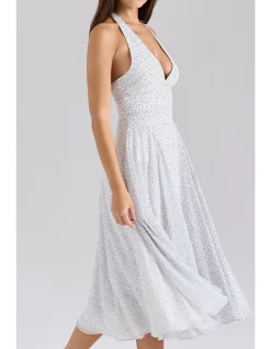 SOLADA GEORGETTE HALTER SUNDRESS
