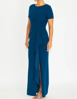 SOLANA MARINE CREPE GOWN