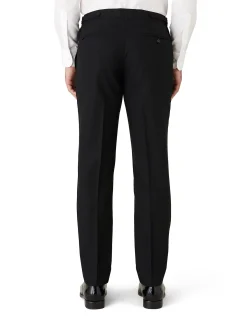 Solidus Side Tab Wool Evening Trouser Black
