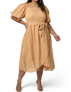SOMETHING 4 OLIVIA - ELIZA BRODERIE MIDI DRESS
