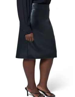 SOMETHING 4 OLIVIA-AURELIA PU MIDI SKIRT