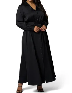 SOMETHING 4 OLIVIA-LESLEY SATIN MAXI DRESS