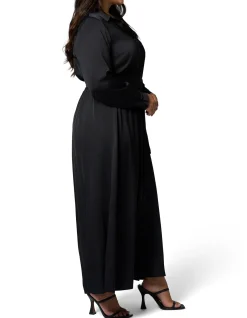 SOMETHING 4 OLIVIA-LESLEY SATIN MAXI DRESS