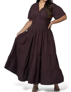 SOMETHING 4 OLIVIA-ABBY LINEN MAXI DRESS