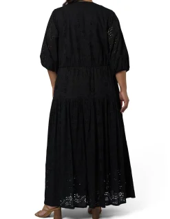SOMETHING 4 OLIVIA KATRINA BRODERIE MAXI DRESS