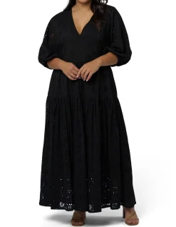 SOMETHING 4 OLIVIA KATRINA BRODERIE MAXI DRESS