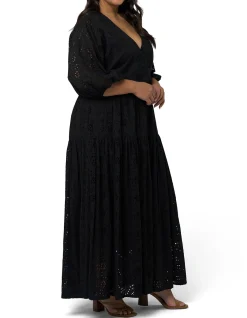 SOMETHING 4 OLIVIA KATRINA BRODERIE MAXI DRESS