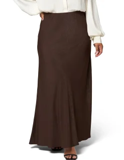 SOMETHING 4 OLIVIA-LUXE SATIN MAXI SKIRT