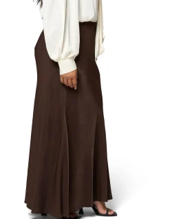 SOMETHING 4 OLIVIA-LUXE SATIN MAXI SKIRT