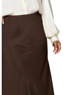 SOMETHING 4 OLIVIA-LUXE SATIN MAXI SKIRT