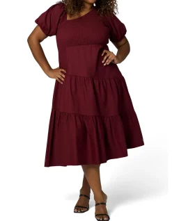 SOMETHING 4 OLIVIA-MILEY ASYMMETRIC MIDI DRESS