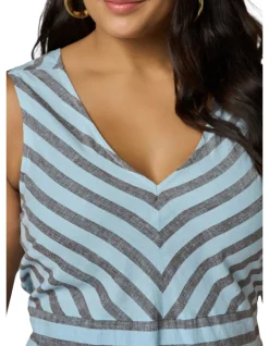 SOMETHING 4 OLIVIA - SAGE STRIPED LINEN MAXI DRESS