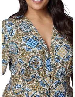 SOMETHING 4 OLIVIA-ZOE LINEN PRINTED JUMPSUIT
