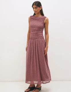 SONATA SPOT GATHERED DRESS