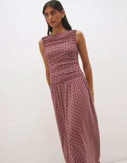 SONATA SPOT GATHERED DRESS