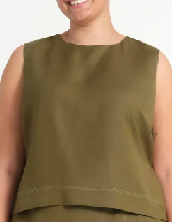 SONNET LINEN SLEEVELESS TOP