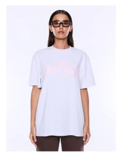 SOPHIA RELAXED TEE - WHITE MARLE