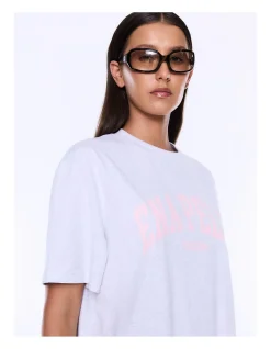 SOPHIA RELAXED TEE - WHITE MARLE