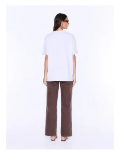 SOPHIA RELAXED TEE - WHITE MARLE