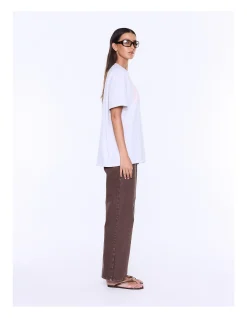 SOPHIA RELAXED TEE - WHITE MARLE
