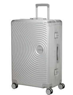 Soundbox Aluminium 77cm Extra Large Suitcase Silver
