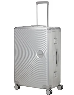 Soundbox Aluminium 77cm Extra Large Suitcase Silver