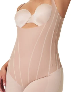 SPANXsupersculpt TotalContour Open-Bust Mid-Thigh Bodysuit