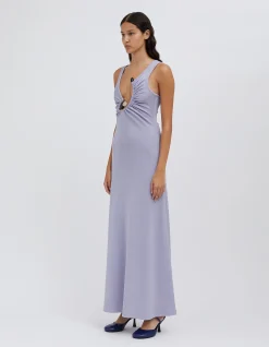 SPIRAL CRYSTAL TANK MAXI DRESS