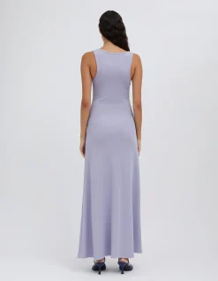 SPIRAL CRYSTAL TANK MAXI DRESS