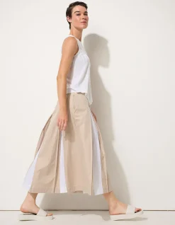 SPLICED PANELLED SKIRT