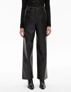 SPLICED PU PANT